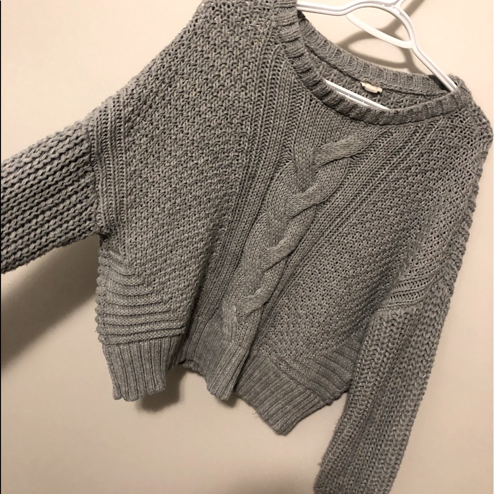Soft Grey Knit Sweater